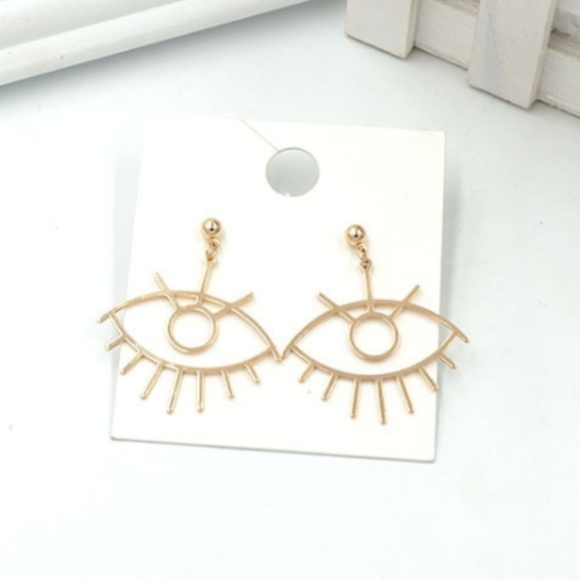 Minimalist Eye Drop Earrings - Picture 7 of 7